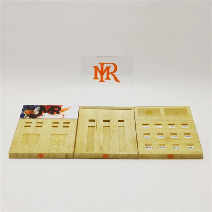 Akryl Wood Grain Board elektronisk sigarett display stativ