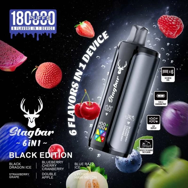 StagBar 180000 6in1 Puffs manufacturers