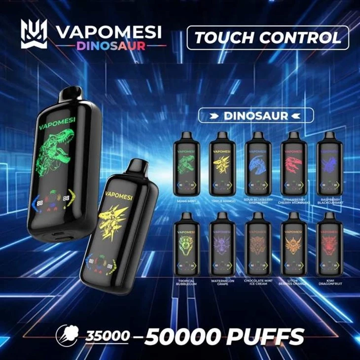 Disposable-Vape-Wholesale-Vapomesi-Dinosaur-30K-40K-50K-Puff-Bar-38ml-EU-Germany-Warehouse-Free-Shipping-Mtl-Dtl-Full-Touch-Screen-Display_